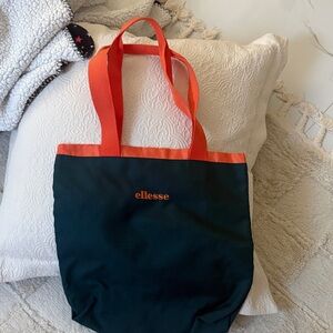 Ellesse Black Tote with Orange Accents